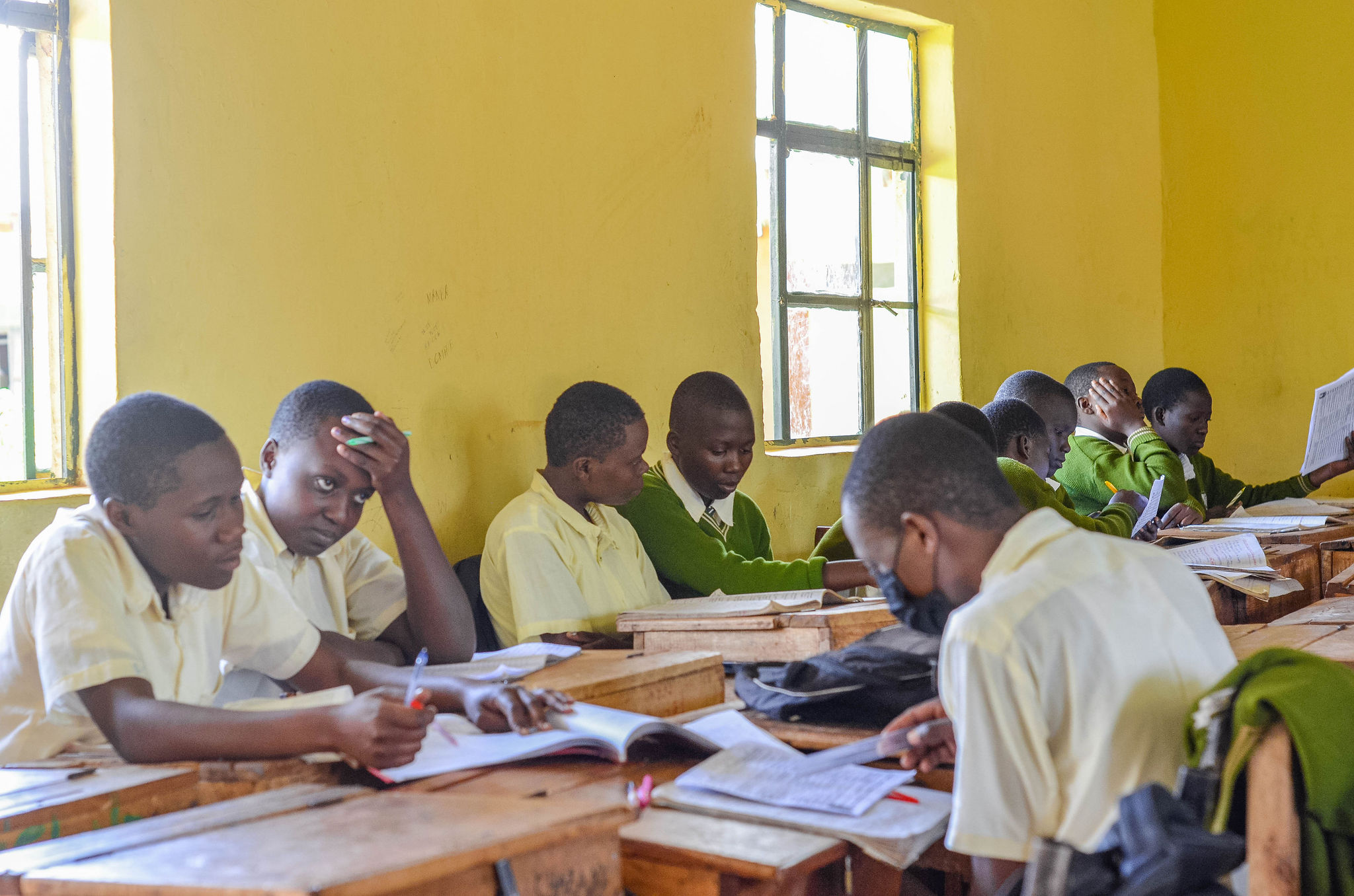 Learners on the school grounds